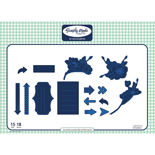 Simply Made Crafts Die and Stamp Set Accessories Set of 33 | Memories Collection