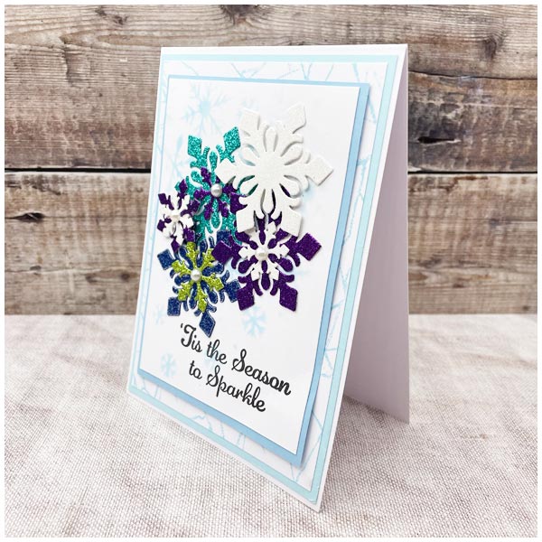 Card Making Magic 5in x 7in Card Die Set Spinning Snowflakes Set of 18 Simply Snowflakes Collection