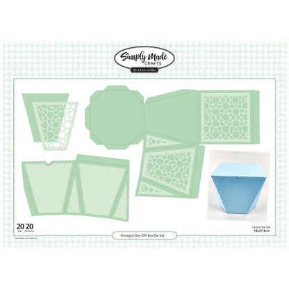 Simply Made Crafts Die Set Hexagon Geo Gift Box Set of 20 | Thinking Outside The Box Collection