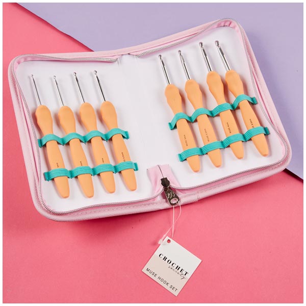 Crochet Society Muse Crochet Hooks & Case | Set of 8