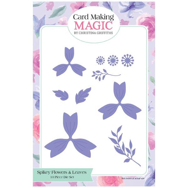 Card Making Magic A5 Layering Stamp Set Spikey Flowers Set of 11 | Designer Card Fronts Collection