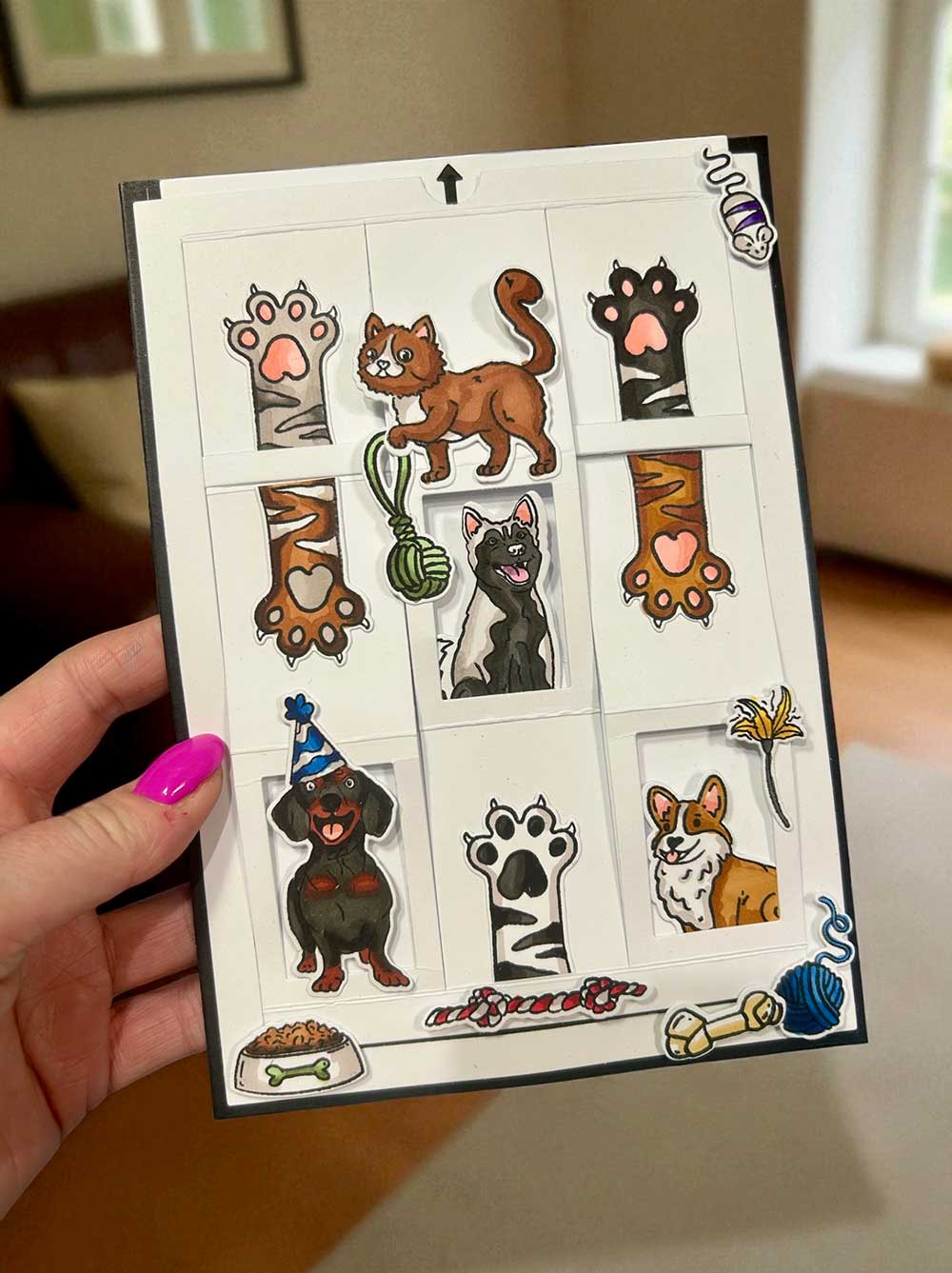 Made to Surprise A5 Stamp and Die Set Paw-sitively Cute | Glide & Slide
