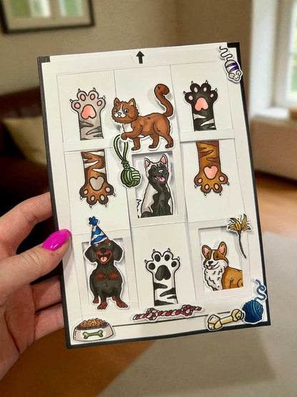 Made to Surprise A5 Stamp and Die Set Paw-sitively Cute | Glide & Slide