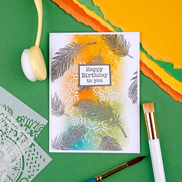 Creative Stamping Magazine #144 With 26-piece Nature's Collage stamp set and A5 2-in-1 stencil