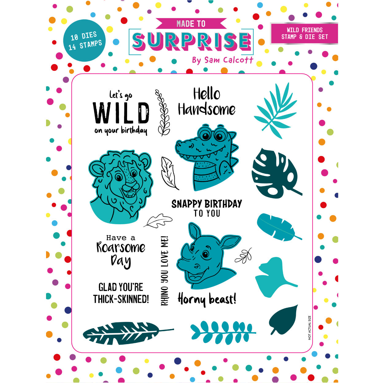 Made To Surprise A5 Clear Stamp and Die Set Animal Madness Wild Friends | Set of 24