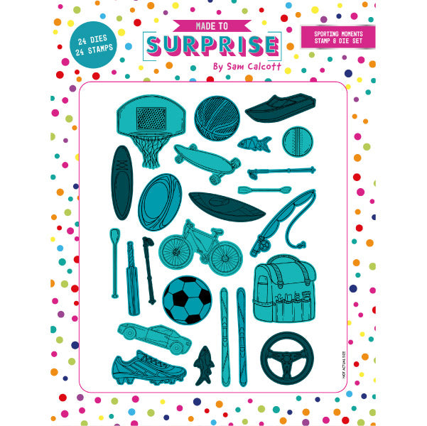 Made To Surprise Clear Stamp and Outline Die Set Showstoppers Sporting Moments | Set of 48