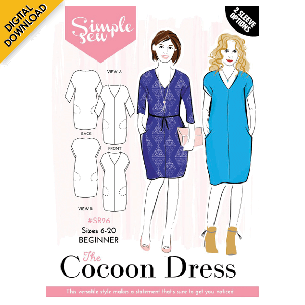 Digital Download | Simple Sew Cocoon Dress Sewing Pattern