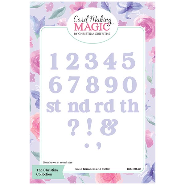 Card Making Magic Die Set Solid Number & Suffix by Christina Griffiths