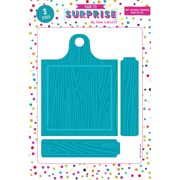 Made to Surprise 6" x 8" Die Set Rectangle Woodgrain Board | Going Against The Grain