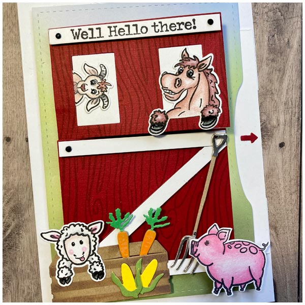 Made To Surprise Die & Stamp Set Flip and See Barn Door | Set of 2