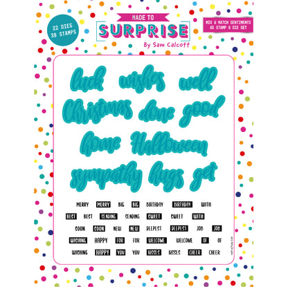 Made to Surprise A5 Stamp and Die Set Mix & Match Sentiments | Enchanted Forest