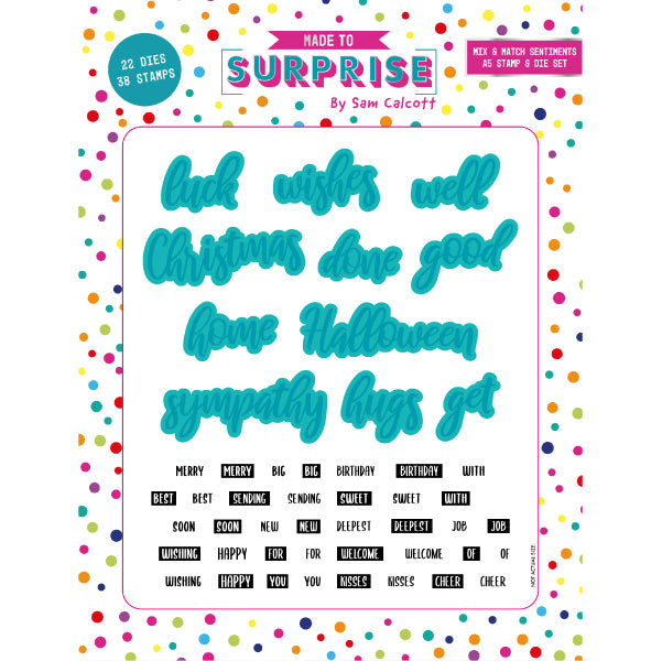 Made to Surprise A5 Stamp and Die Set Mix & Match Sentiments | Enchanted Forest